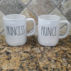 NWOT Rae Dunn PRINCESS & PRINCE Mugs
